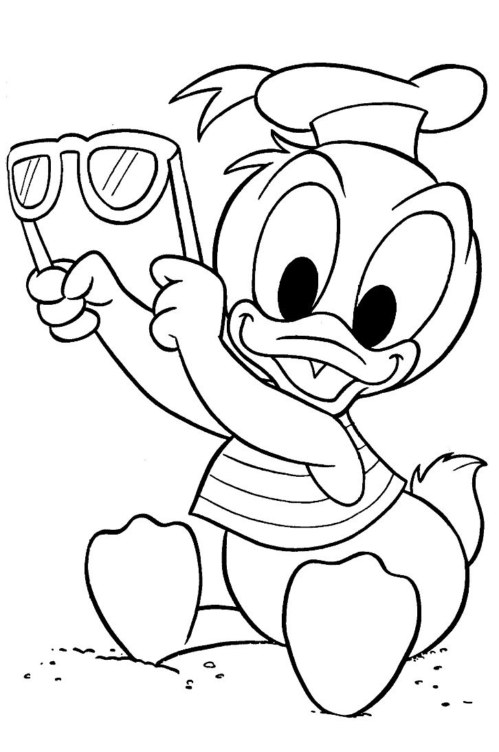 Baby Donald Coloring Pages Free Printable Kids Ducks