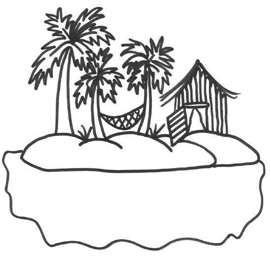 House on Island Coloring Pages | Print Coloring pages (1 Pictures